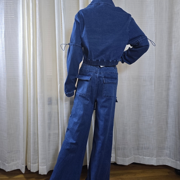 High Rise Blue Denim Women's Jeans - Picture 13 of 16